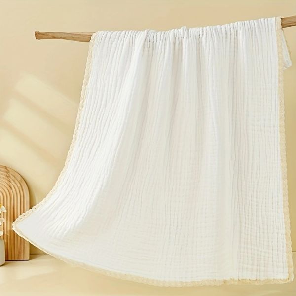 Soft Skin Friendly 100*100 cm Lightweight Gauze Blanket Cotton Gauze Throw