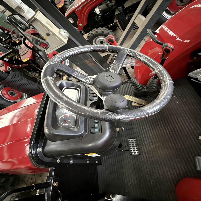 Four Wheel tractor featuring optional single double action clutches and hydraulic power steering for versatile agricultural
