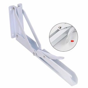 Process Stamping Heavy Duty Metal Folding Shelf Brackets Triangle Table Bench
