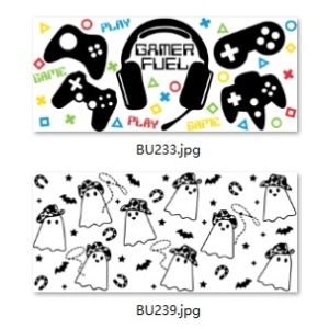 Self Adhesive 3D UV Transfer Labels 16oz Digital UV Printing