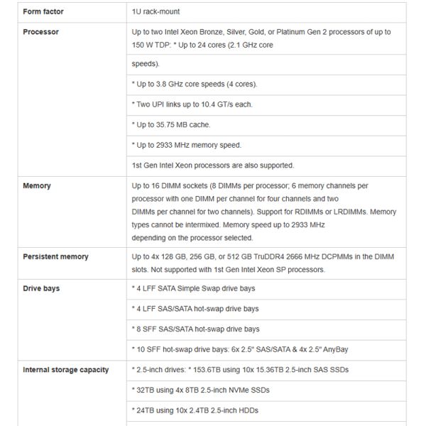 Lenovo ThinkSystem SR570 Silver Rack Server Storage with Intel Xeon Processor Type