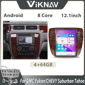 Viknav Car Radio For GMC-Yukon/Chevy Suburban Tahoe Auto AC (2007-2013)12.1 Inch