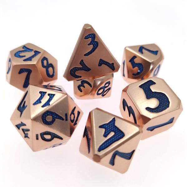 Quality Practical Plating Sharp Manual Grinding Durable Set Customization Polyhedral Dice Set for sale