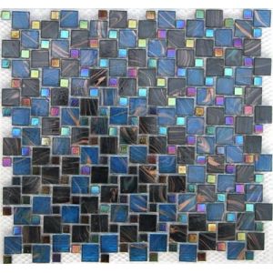 China kitchen backsplash tile aluminum mix glass mosaic tile LAR002 on sale