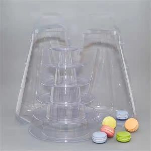 Custom PET Transparent Macaron Display Rack With Macaron Inner Tray And Macaron