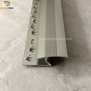 Titanium Carpet Accessories Carpet Transition Strip With Gripper Punching