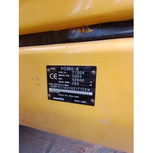 Komatsu ExcavatorPC 400-8 Track Walk with 3100h Usage in Excellent Condition
