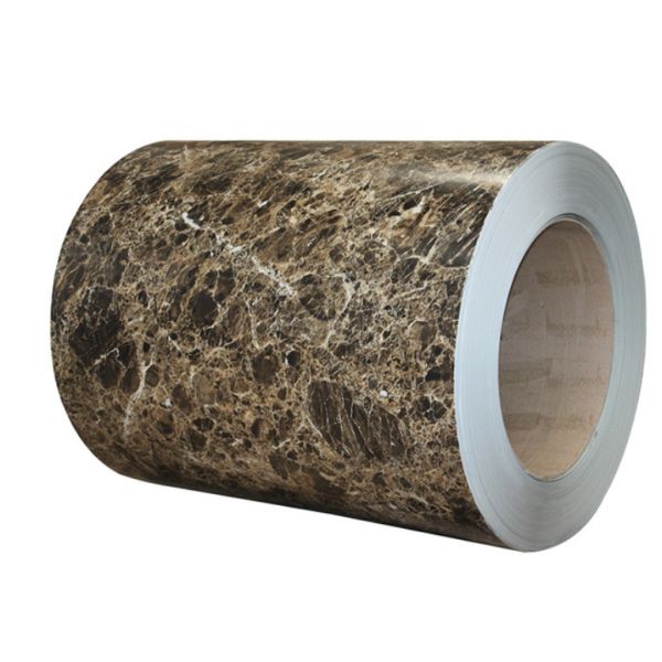 Quality 3003 H24 Aluminium Marbling Coil 0.80*1200 PVDF Colorful ALUMINUM Wall Cladding Customized Pattern 50 Years Warrant for sale