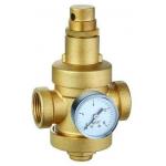 China Brass Water Pressure Reducing Valves With Gauge / Pressure Meter ISO 9001 for sale