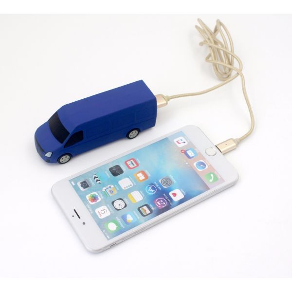 Custom PVC Molded Truck Shaped Soft PVC Power Bank with 3000mAh 18650 Battery for Mobile Phone