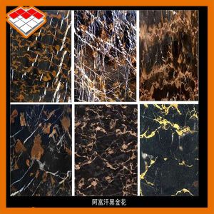 Athens Portoro Brown Marble Stone Slab Big Size Tiles Customized Size For Wall