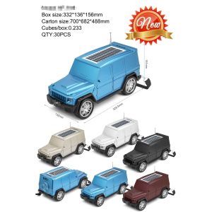 Classic Car Shaped Bluetooth Speaker Combines Solar Flashlight And Radio