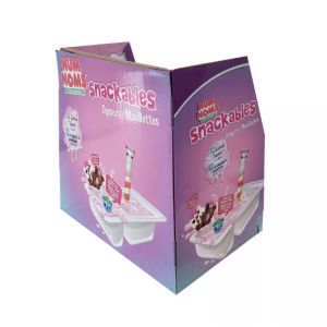 Innovative PDQ Cardboard Countertop Display 2 Layers For Toys Snacks Candy