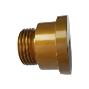 ODM CNC Turning Gold Anodized Metal Aluminum Part Threaded Part For Hardware