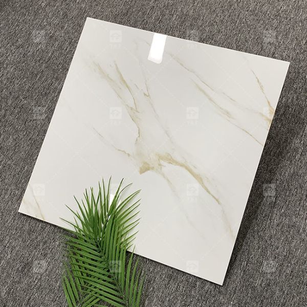 600x600mm High Glossy Polished Glazed Tile For Floor Standard White Marble Porcelain Tiles