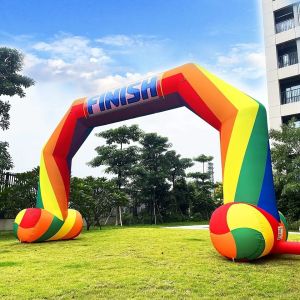 Factory Wholesale Customized Logo Brand Five Sides Inflatable Arch Cheap Rainbow