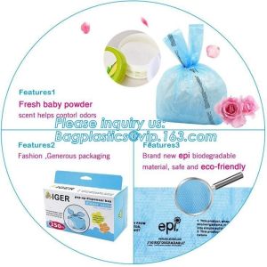 Disposable Diaper Bags, Nappy Sacks with Lavender Scent for Baby, Perfumed