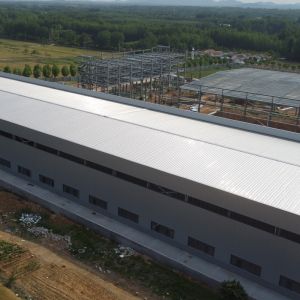 Long Span Prefabricated Steel Warehouse with H-Section Frames