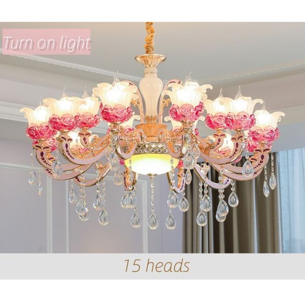 Luxury Atmosphere Home LED Chandelier Simple Bedroom Crystal Hall Chandelier