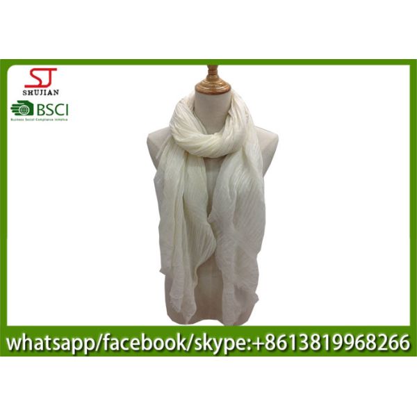China factory direct supply crinkle white wrinkle spring summer thin scarf100
