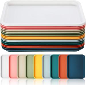 China Plastic Fast Food Trays Bulk Restaurant Serving Trays Cafeteria Trays Grill Tray School Lunch Trays Rectangular on sale