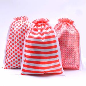 Christmas 120x0.4cm OEM PE 20cm Camouflage Drawstring Bag