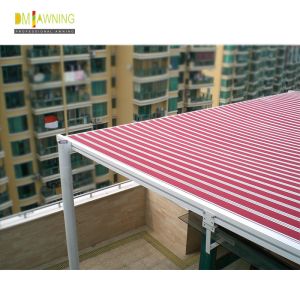 WaterProof SunProof Retractable Roof Awning Steel Transparent External