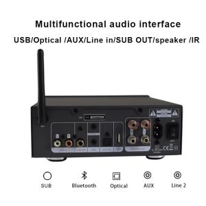 100W RMS HiFi Audio Power Amplifier Class D Audio Amp Desktop Compact 2 Channel