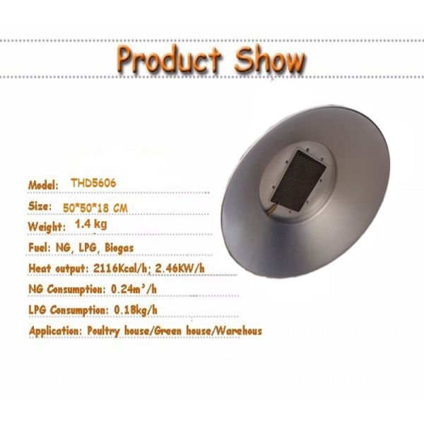 Manual Poultry Heat Lamp Infrared Chick Brooding Equipment Aluminized Steel