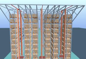 China Logistic cental spray paint Automatic Storage And Retrieval System with stacker crane on sale