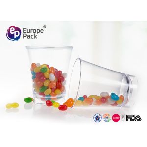 0.059 CBM Polystyrene Disposable Clear Plastic Cups With Lids