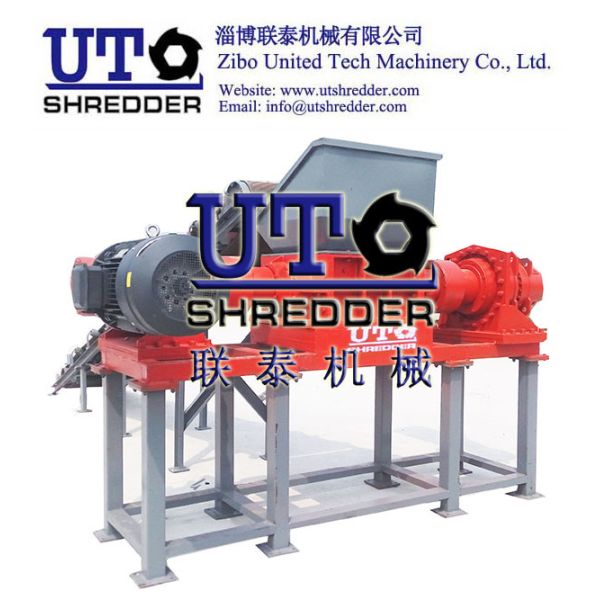 double shaft shredder-paper factory plastic waste, scrap plastic strip, plastic