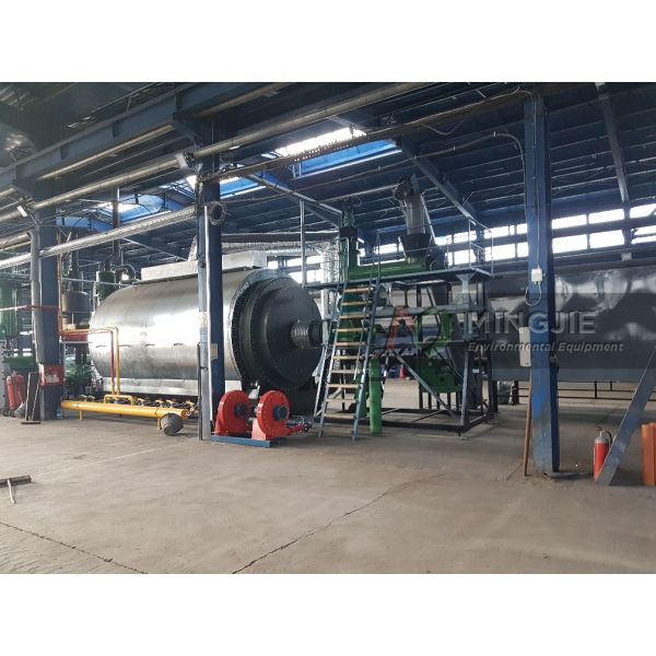 Converting Solid Waste with Normal Pressure Automatic 5-15TPD Waste Tyre Pyrolysis Machine