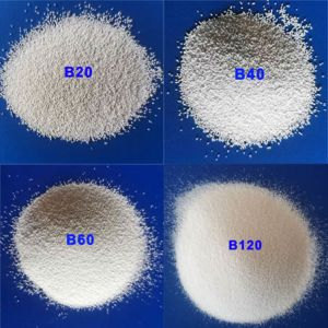 B120 B205 Ceramic Bead Blasting Media For Metal Surface Finish High Strength