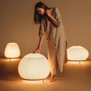 JYLIGHTING Floor Lamp Modern Dining Room Study and Bedroom Fabric bar Lamp Led