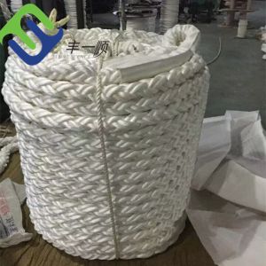 High Strength 48mm 8 Strand Polyester Rope For Marine Project
