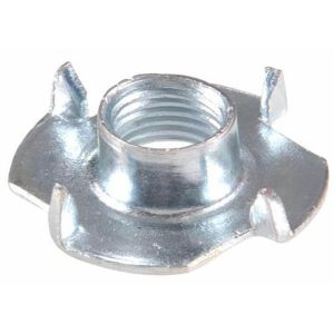 M10 Gr 4.8 8.8 Carbon Galvanized Tee Nut With Pronge Blue White Zinc Plating