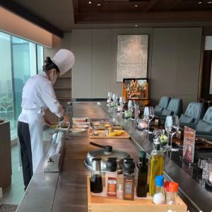 Rectangle Shape Teppanyaki Table Grill