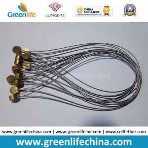 China Stainless Steel Wire Loop 15cm Length w/Clear Plastic Coated & Copper Cylinder OD9*T5mm on sale