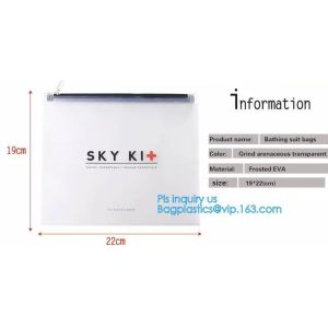 Eco-friendly Clear Travel EVA Cosmetic Bag with Slider Zipper Closure, matte