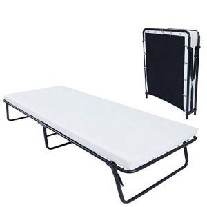 Outdoor Folding Rollaway Guest Bed With Memory Foam Mattress Lounger Sofa Bed