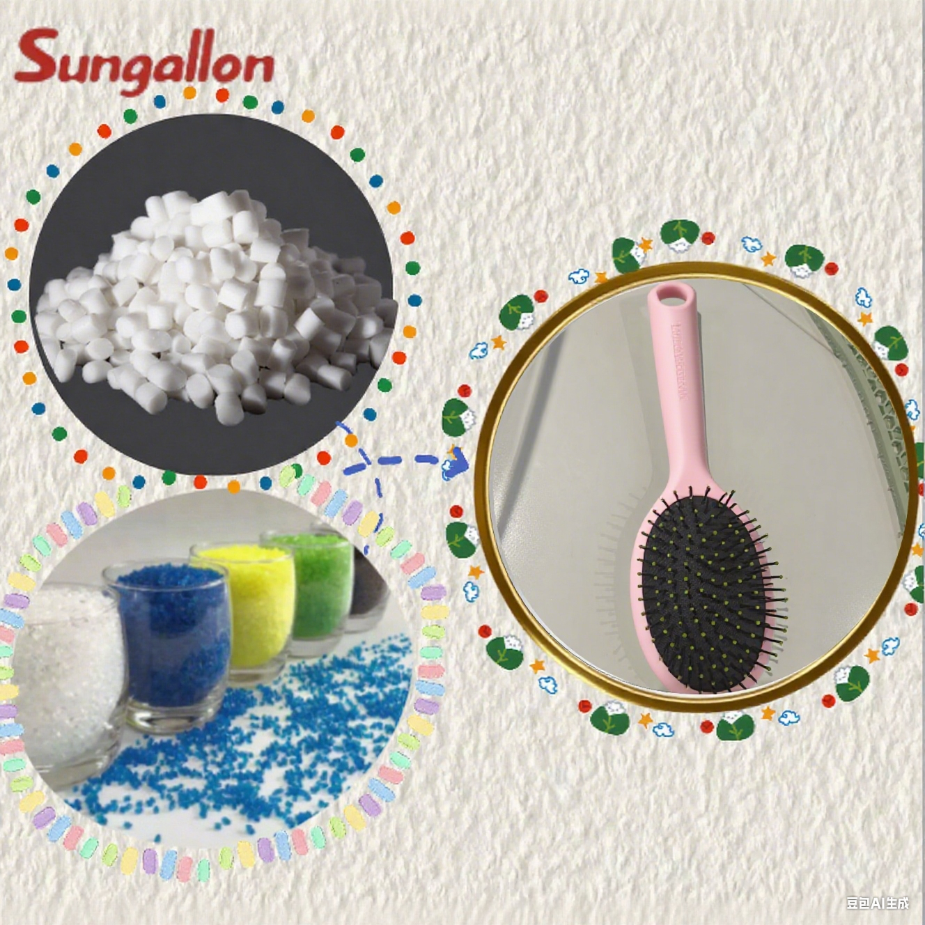High Toughness TPE Particles for Anti-Slip Handle Air Cushion Hairbrush Easy
