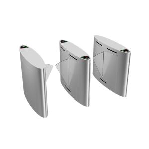 China AC 220V Flap Barrier Turnstile Security Access Control Flap Gate System With Face Recognition on sale