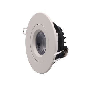 Matt White Tri Colour Dimmable LED Downlight , Gimbal LED Downlight AC12V