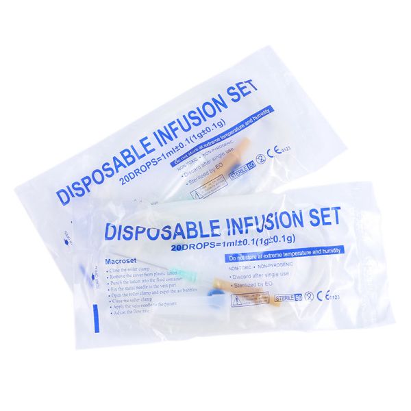 Sterile IV Disposable Infusion Set Multifunctional Transparent