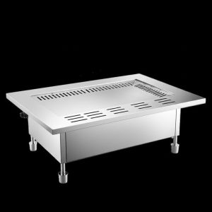 Custom Rectangular Hibachi Grill Table with Ventilation System