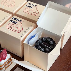 Custom Kraft Paper Cake Box Food Grade Recyclable Packaging