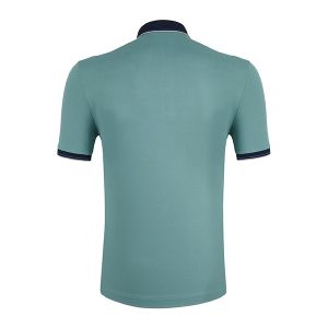 Cotton Fabric Custom Polo T-Shirts Embroidered Moisture Wicking For Casual Work