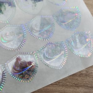 Custom Laser QR Code Label Sticker Printing Polarized Light Glossy