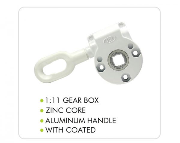 aluminum retractable awning of gear box for manual handle
